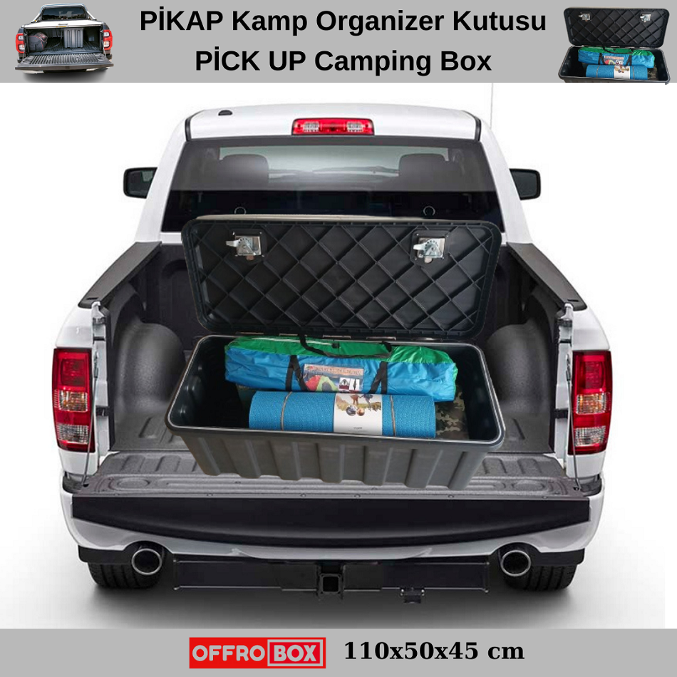 Pikap Kamp Organizer Kutusu Pick Up Camping Box 110x50x45 cm  